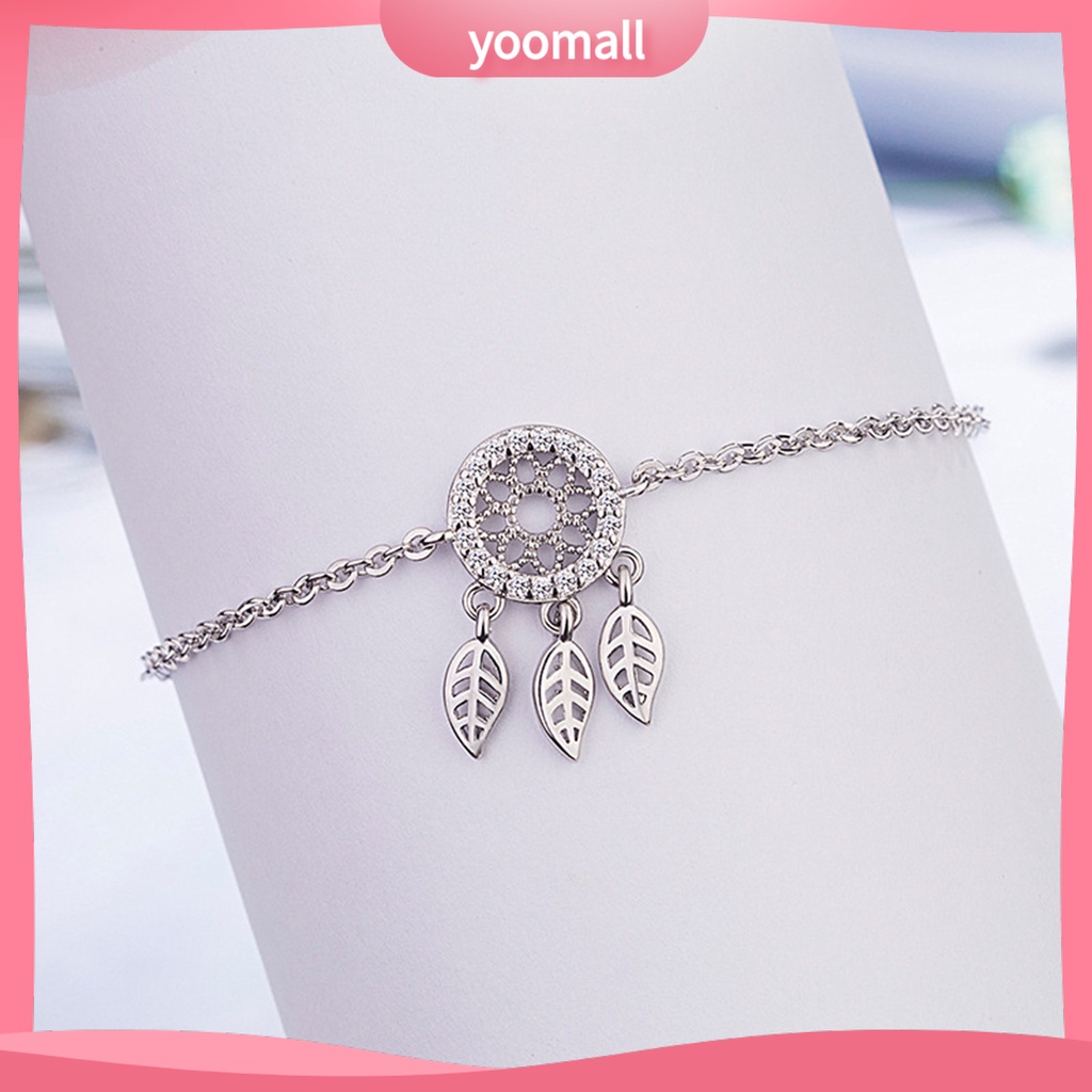 [YM] Lắc chân Hình Dreamcatcher Phối Tua Rua Bằng Đồng Quyến Rũ Chống Ăn Mòn Cho Nữ Cuộc