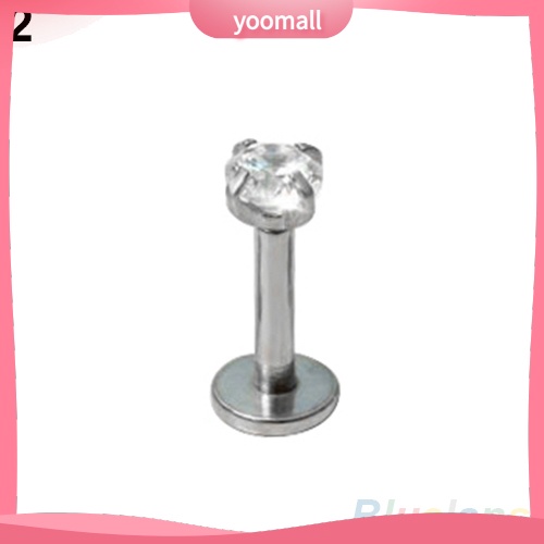 Bộ 2 Khuyên Xỏ Cơ Thể Đính Đá Zircon Thời Trang