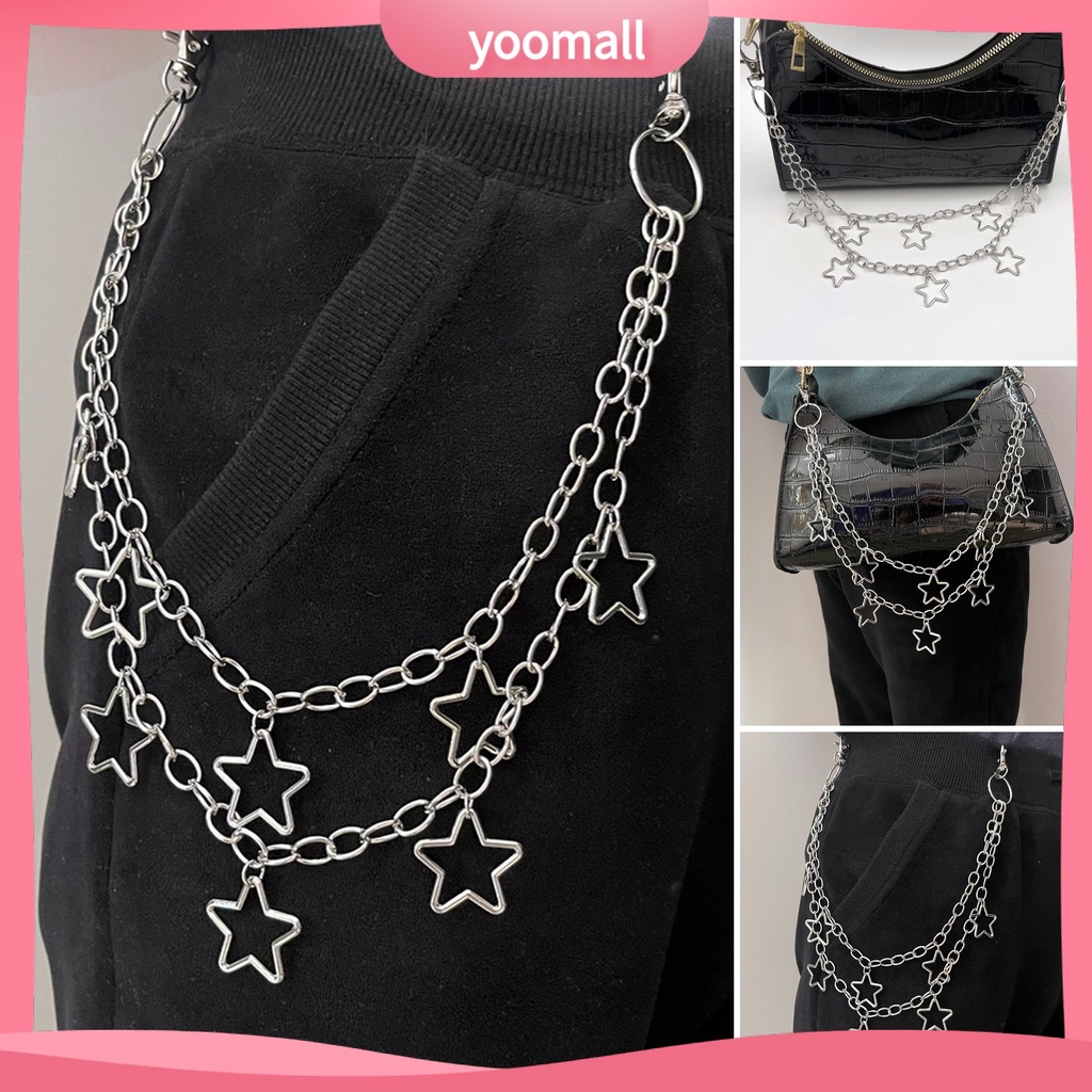 Dây Xích Kim Loại Đeo Thắt Lưng Quần Jean Nhiều Lớp Phong Cách Hip Hop Cho Nam Và Nữ