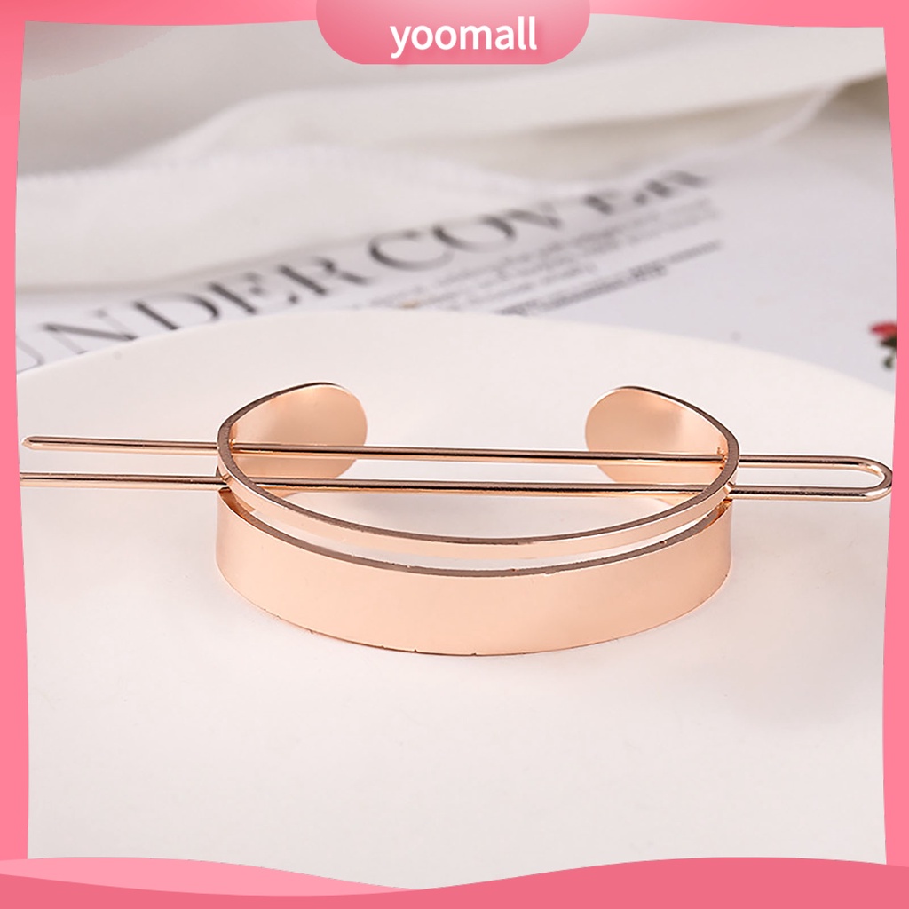 Kẹp Tóc Hình Lông Vũ Tròn Bằng Hợp Kim Chống Trượt