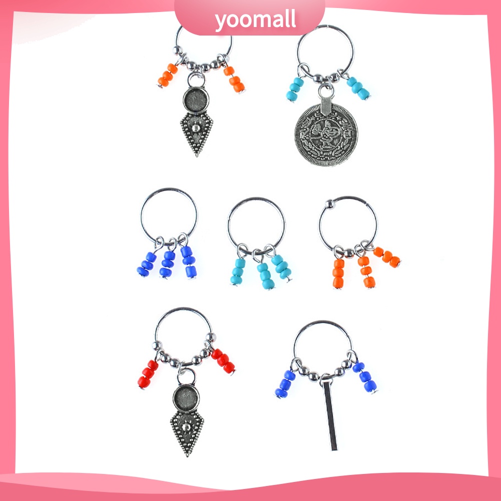 1 Gói Kẹp Tóc Đuôi Heo Châu Phi Đính Hạt DIY