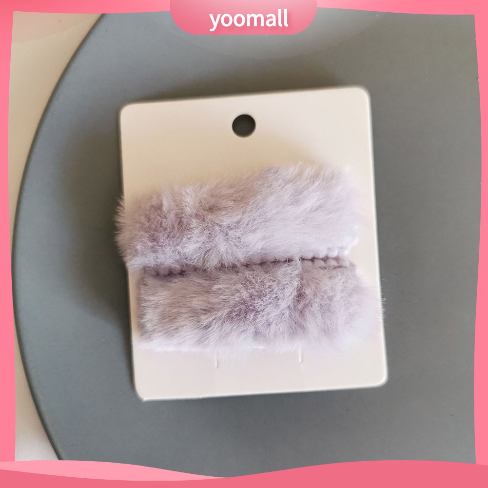 Set 2 Kẹp Tóc Hình Chữ Nhật Màu Sắc Kẹo Ngọt Dành Cho Nữ