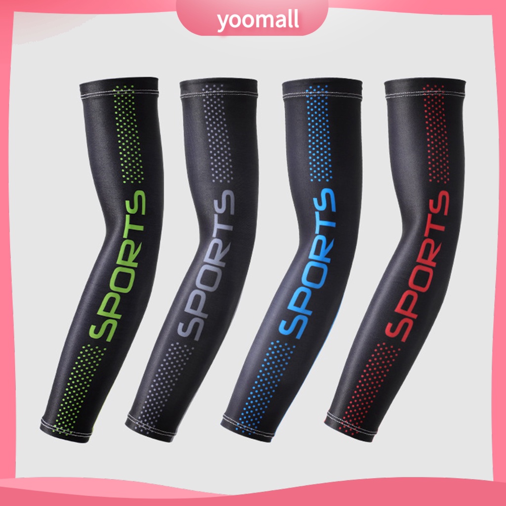 1 Cặp Ống Tay Áo Bằng Lụa Lạnh Mỏng Độ Co Giãn Cao Chống Nắng Dùng Hóa Trang Cho Nam