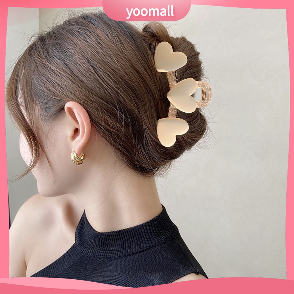 Kẹp Tóc Càng Cua Trong Suốt Co Giãn Chống Trượt Tạo Kiểu Tóc Cho Nữ