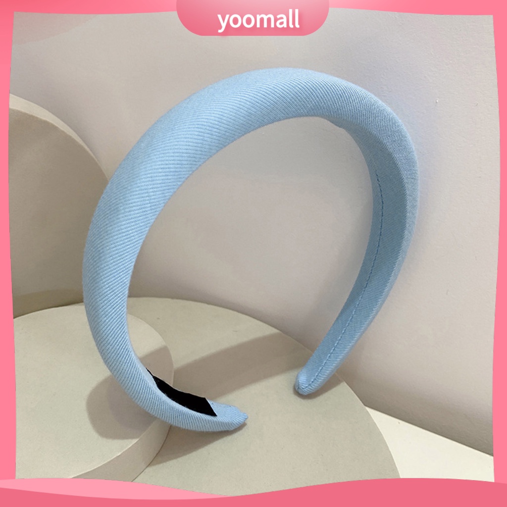 Băng Đô Cài Tóc Mềm Mại Co Giãn Gọn Nhẹ Màu Trơn Chống Trượt Cố Định Tóc Khi Rửa Mặt