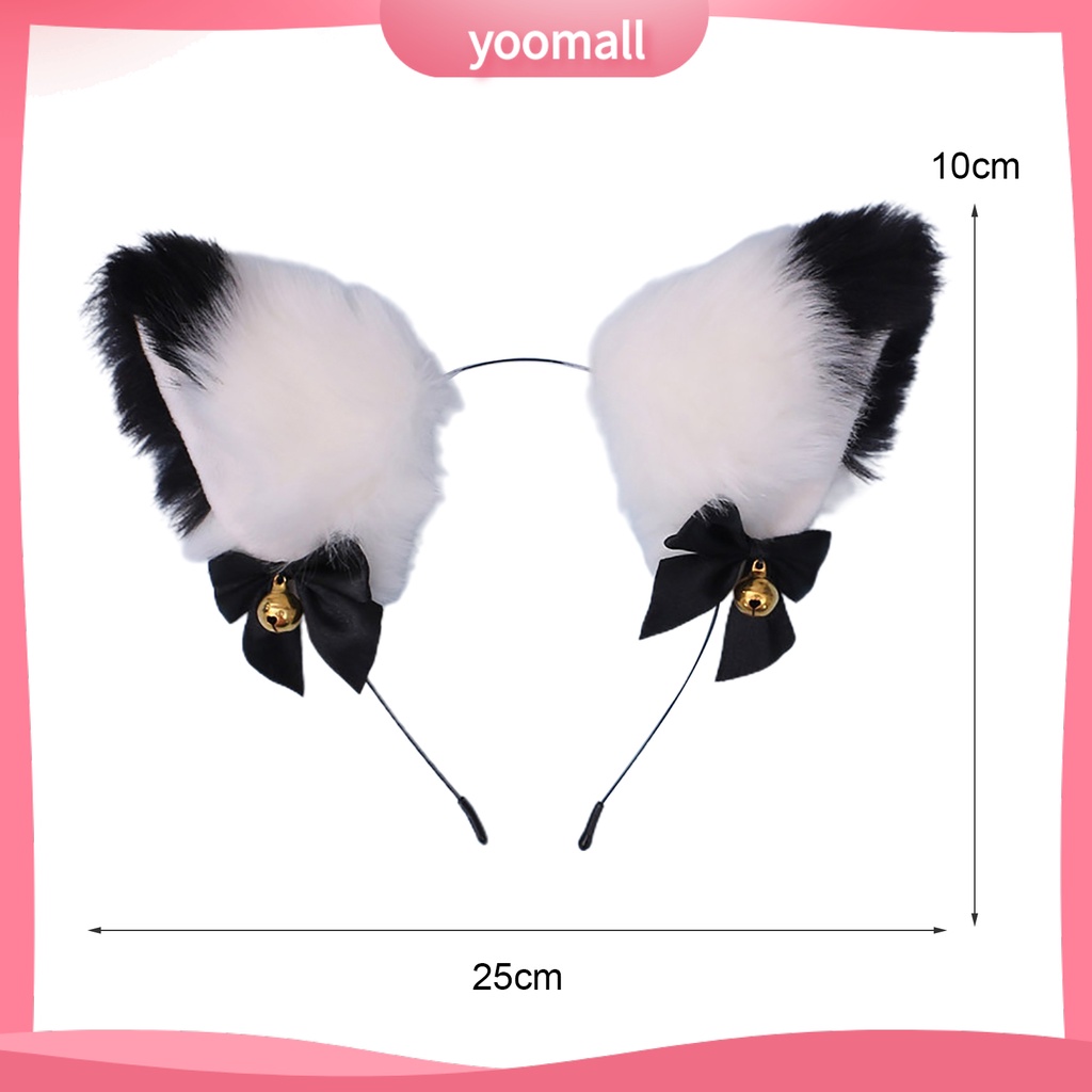 Băng Đô Tai Thỏ Giả Lông Thú Hóa Trang Tiệc Tùng Dễ Thương Cho Nữ