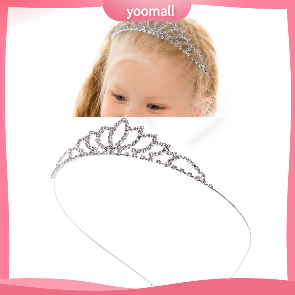 Vương Miện Cài Tóc Đính Đá Lấp Lánh Sang Trọng Cho Cô Dâu
