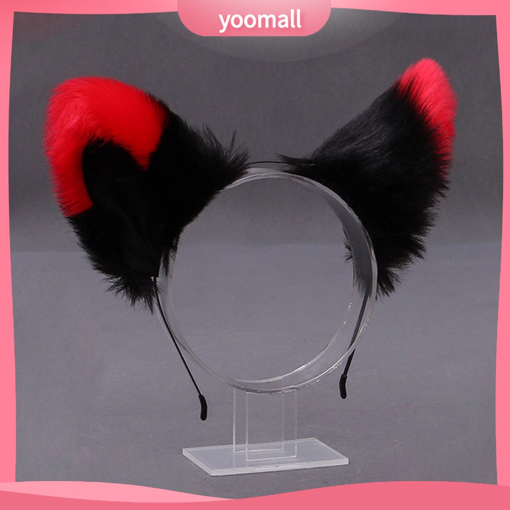 Băng Đô Tai Mèo Bông Chống Trượt Hóa Trang Lolita Dễ Thương Cho Nữ