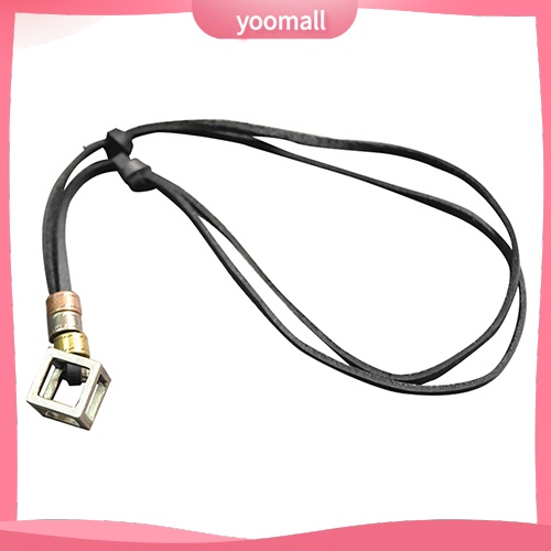 Vòng Cổ Choker Dây Da Mặt Khối Lập Phương Rỗng Phong Cách Punk Cổ Điển Cho Nam Và Nữ