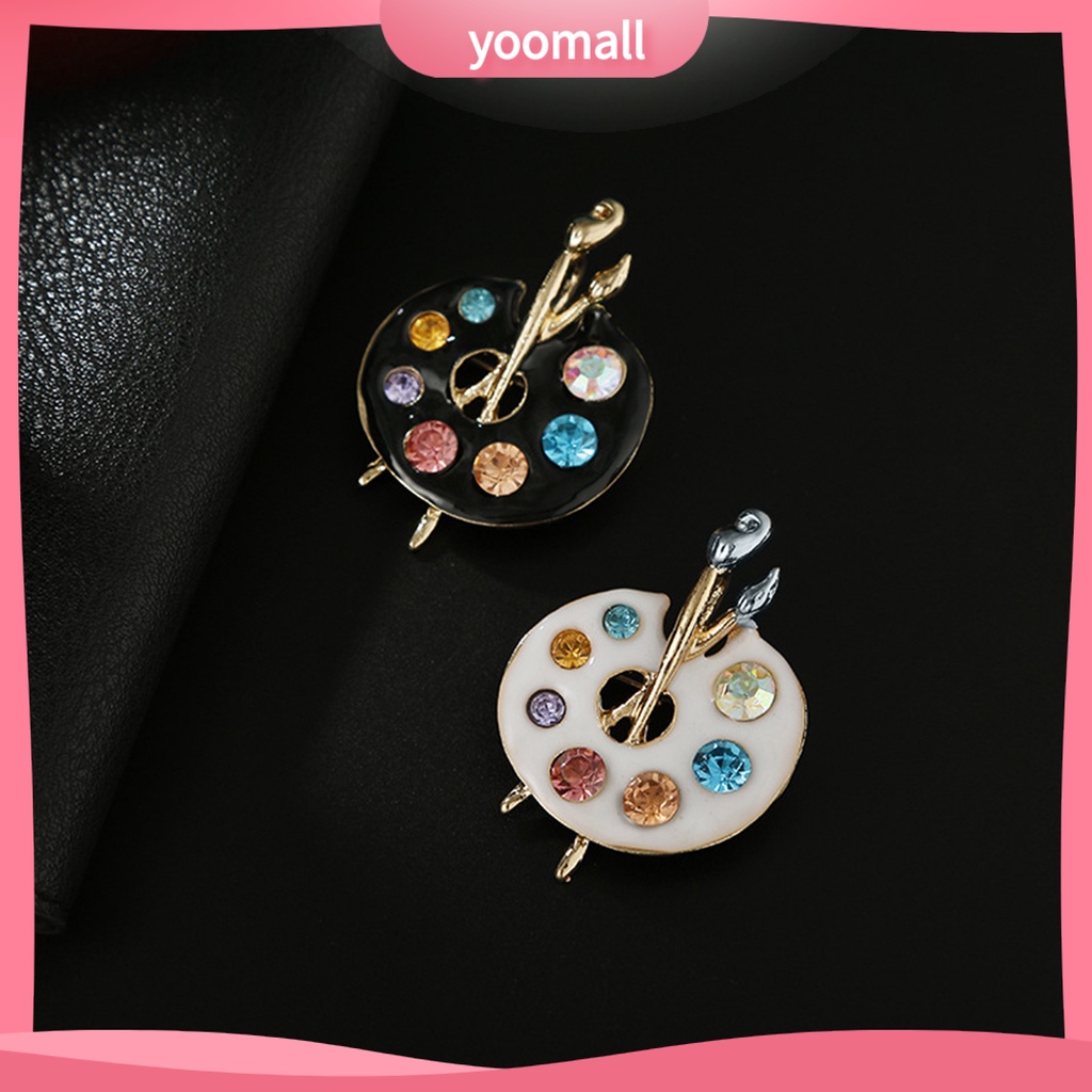 [YM] Ghim Cài Áo Họa Tiết Hình Học Tráng Men Bóng Cao Chống Rỉ Sét Tinh Tế Trang Trí Cho Nữ