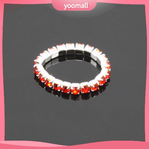 Set 12 Nhẫn Đeo Ngón Chân Co Giãn Đính Đá Pha Lê Nhiều Màu Charms