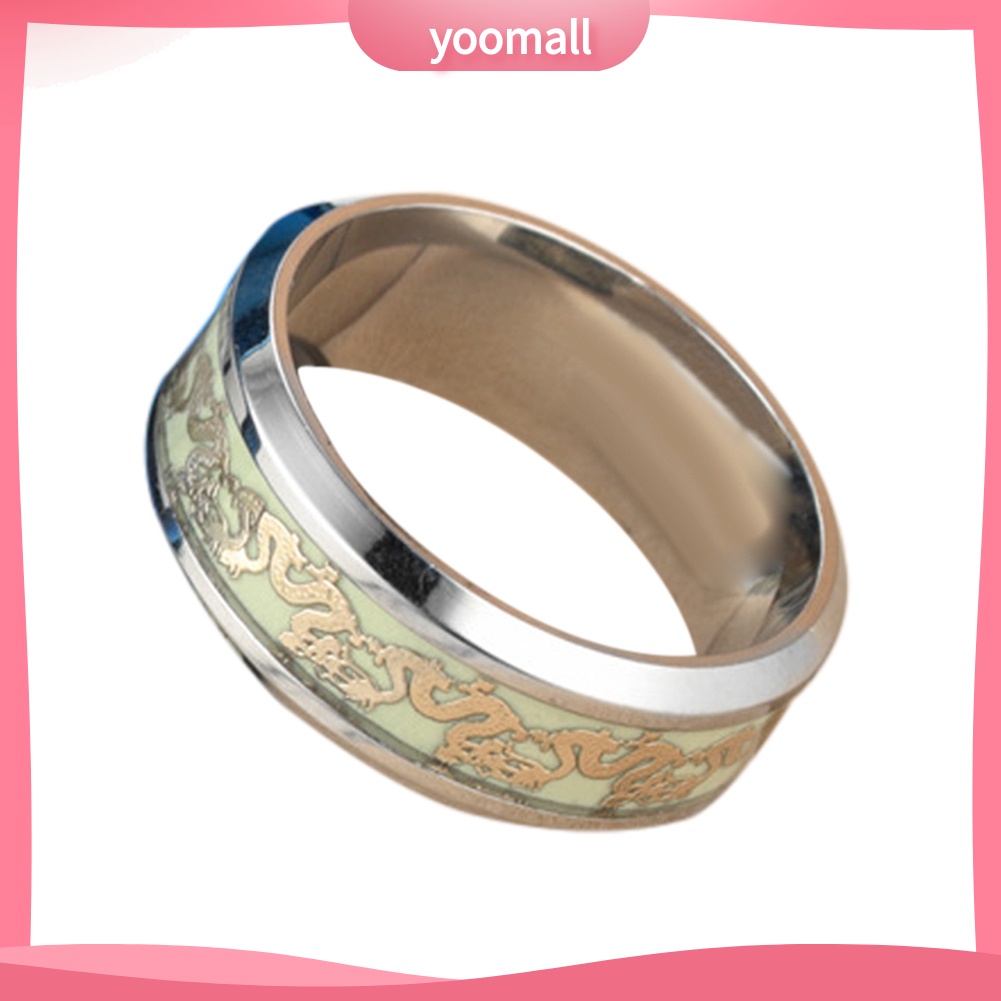 Nhẫn Đôi Hình Rồng Dạ Quang Sáng Bóng Thời Trang