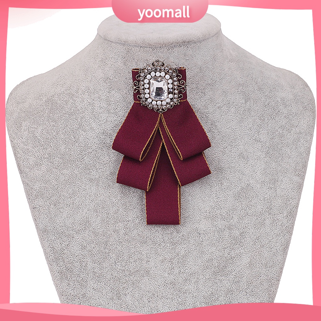 Cài Áo Hình Nơ Đính Đá Thanh Lịch Dành Cho Nữ