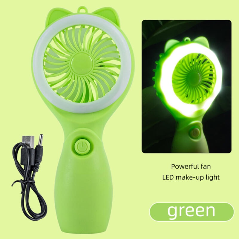 Quạt Điện Mini HdoorLink Cầm Tay 2 Trong 1 Có Đèn Ngủ Và Cổng Sạc USB