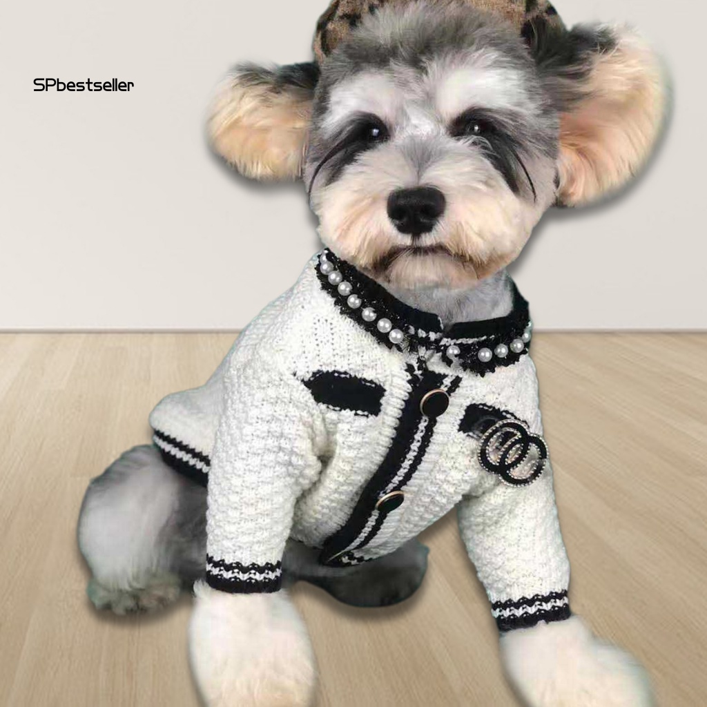 Áo Khoác Cardigan Thoáng Khí Có Nút Cài Dùng Đi Du Lịch Cho Thú Cưng