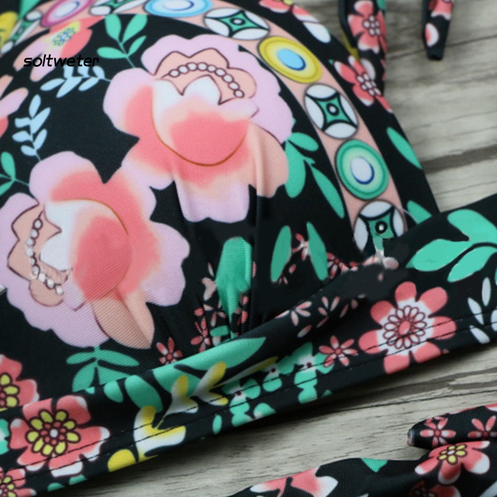 Bộ Bikini Hai Mảnh Họa Tiết Hoa Có Gọng Gợi Cảm Cho Nữ