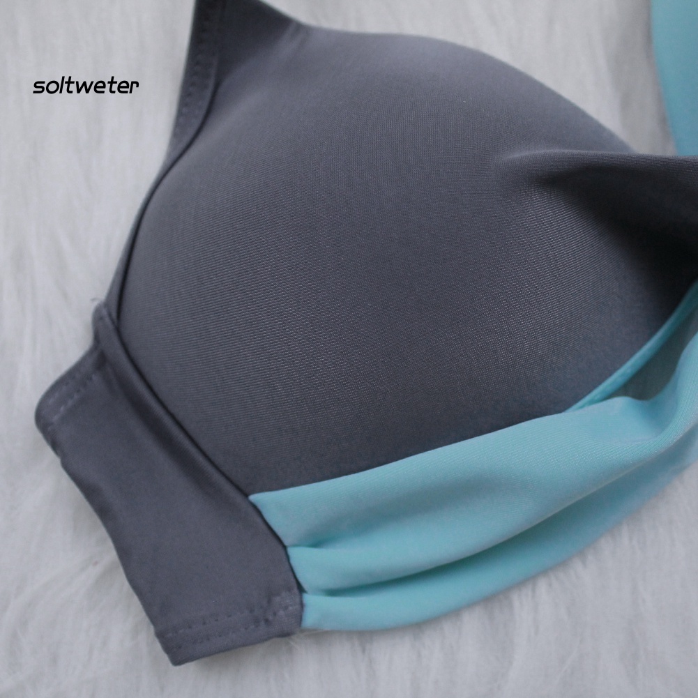 Bộ Đồ Bơi Bikini Có Đệm Ngực In Họa Tiết Lá Màu Sắc Cho Nữ