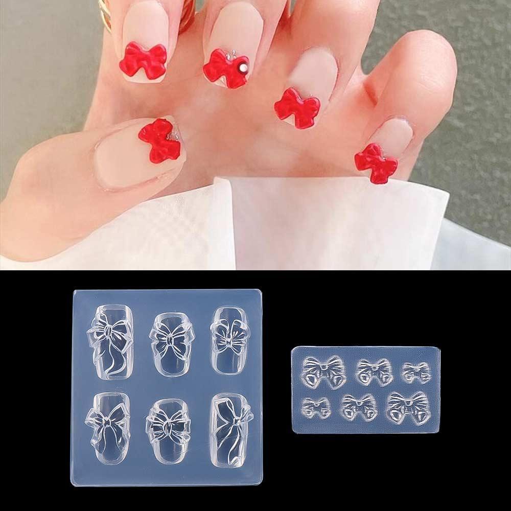 OCEANMAP Khuôn Silicone Trong Suốt Tạo Hình Móng Tay 3D DIY