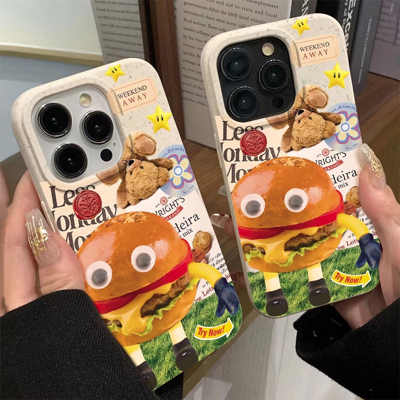 Ốp Điện Thoại Dẻo Họa Tiết Bánh Burger Đơn Giản Vui Nhộn Chống Sốc Cho Iphone12max13 8 14pro7 plus11 Apple 0PIQ
