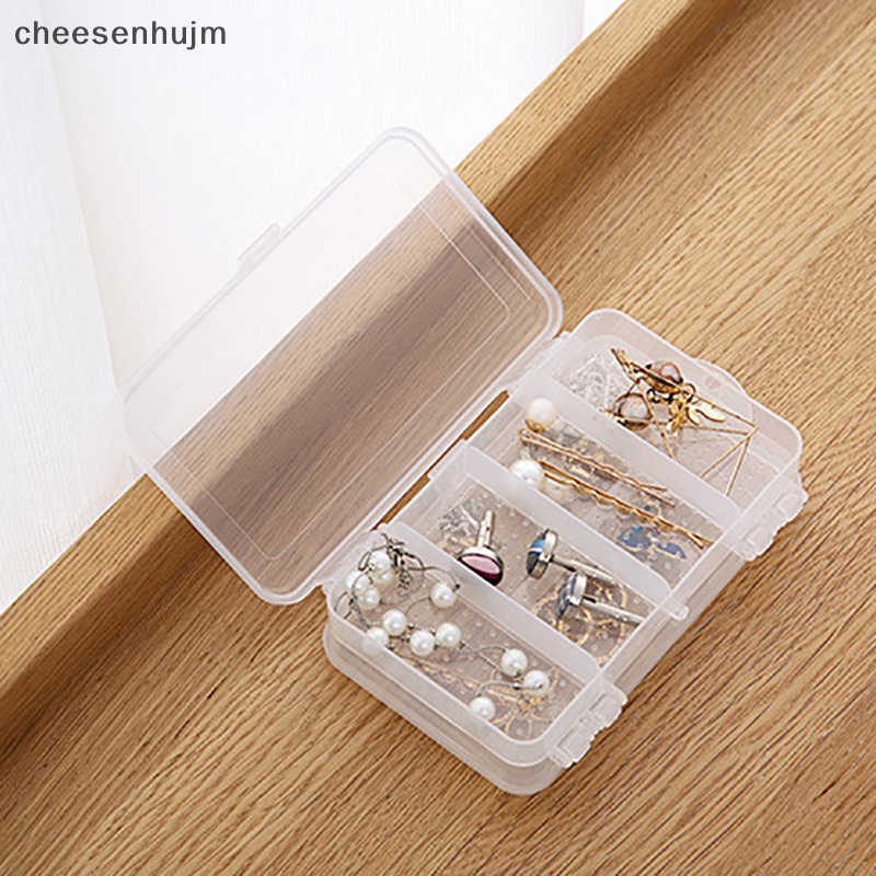 Hộp Đựng Trang Sức Bằng Nhựa Hai Tầng Hình Chữ Nhật Tiện Dụng