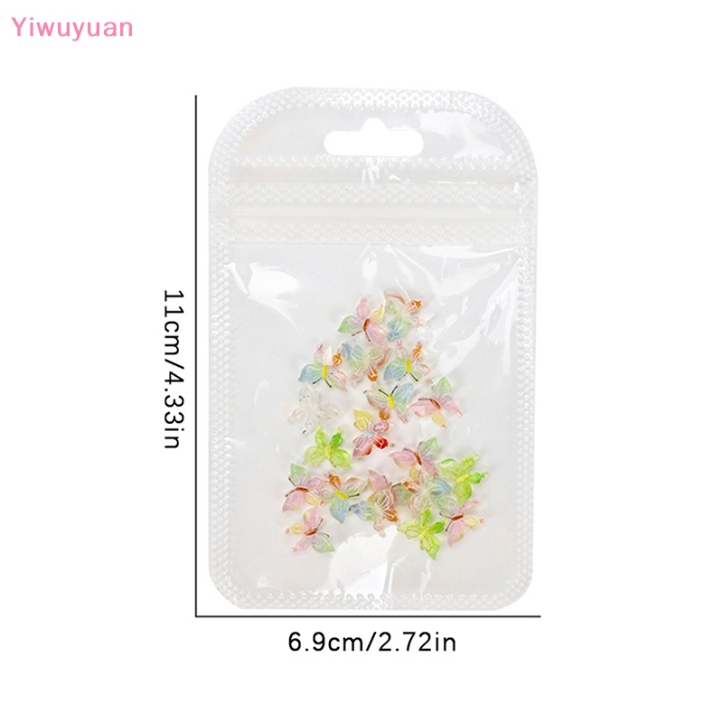 Set 20 Bươm Bướm 3D Đính Móng Tay Nghệ Thuật Mới