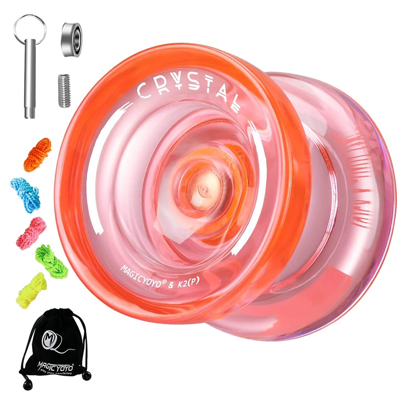 Magicyoyo k2 plus crystal responsive yoyo, yo-yo mục đích kép với vòng bi không phản hồi thay thế cho trung gian