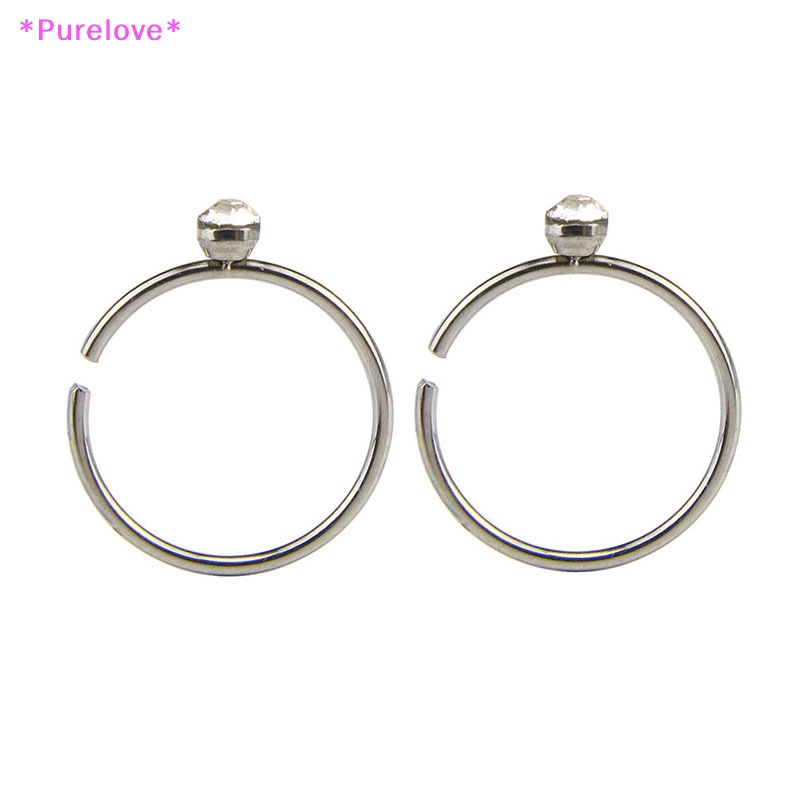 Set 40 Khuyên Mũi Thép Không Gỉ Đính Đá Cá Tính Thời Trang Mới