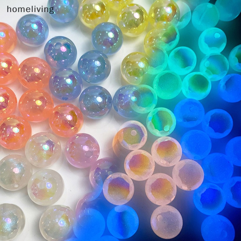 Set 10 Hạt Nhựa Acrylic 16mm Phát Quang Đẹp Mắt Dùng Làm Trang Sức Tiện Dụng