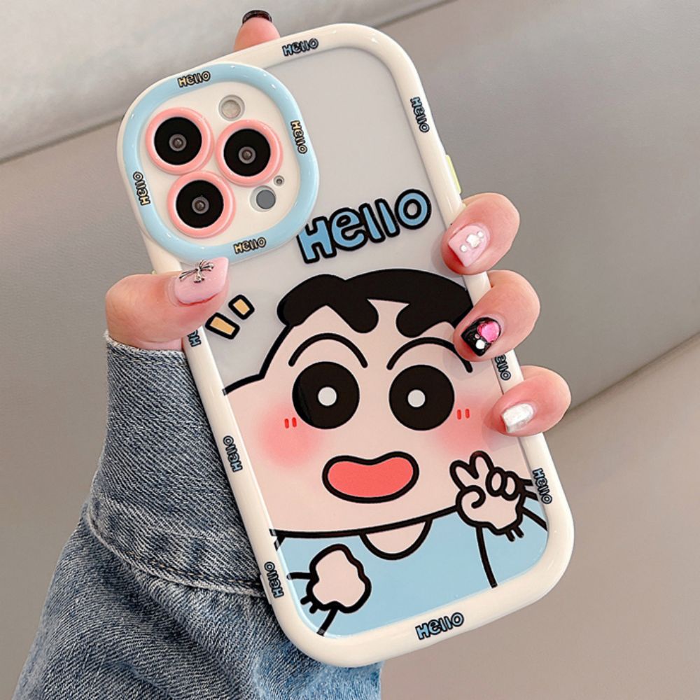 Ốp Điện Thoại TPU Mềm Chống Sốc In Hình Cậu Bé Bút Chì Dễ Thương Cho IPhone 11 12 13 14 Pro Max