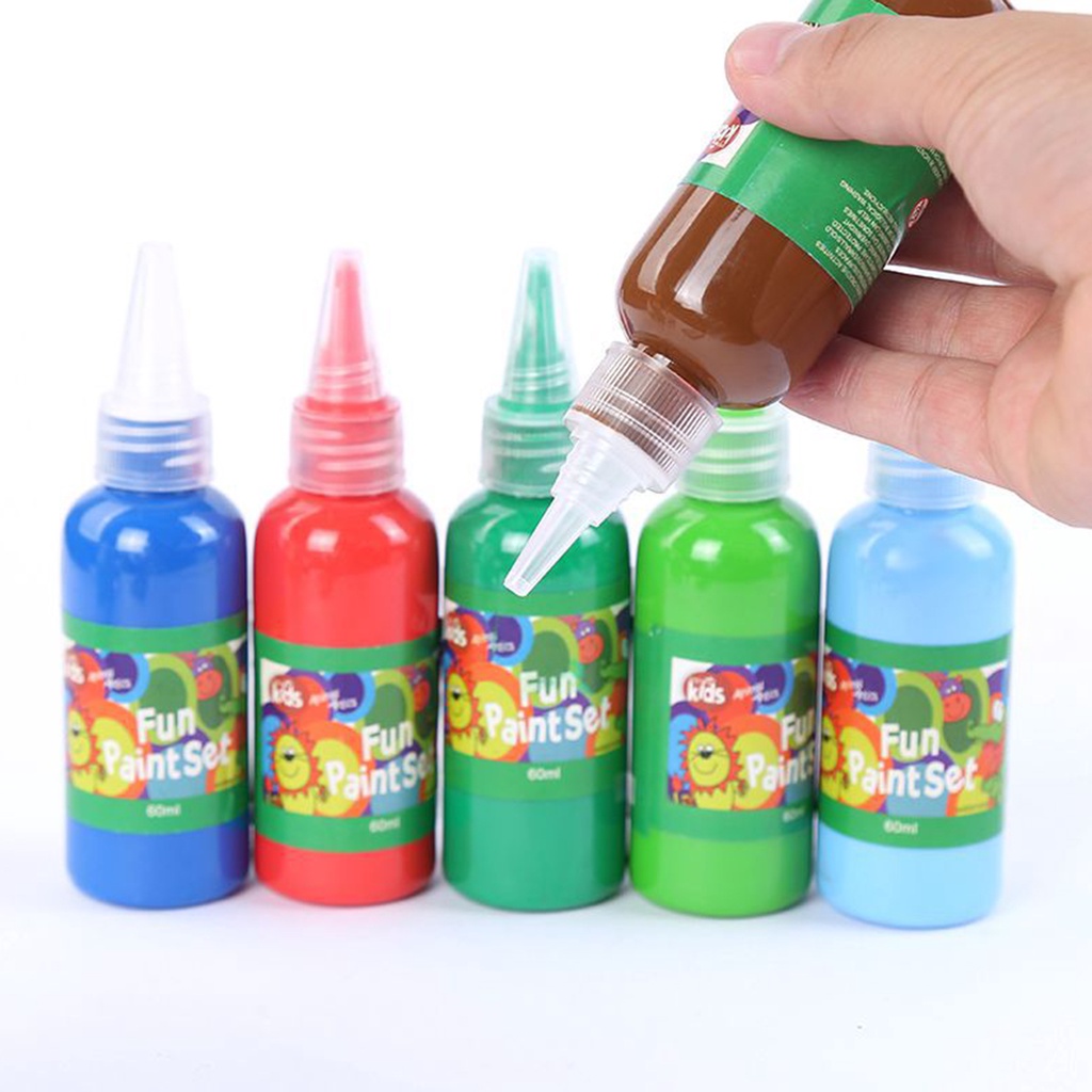 Bộ Màu Nước 60ml DIY Dễ Lau Chùi Dùng Hàng Ngày Cho Trẻ Em