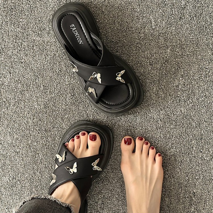 TIKP Giày Sandal Đế Dày Chống Trượt Thoải Mái Dành Cho Nữ Size 3