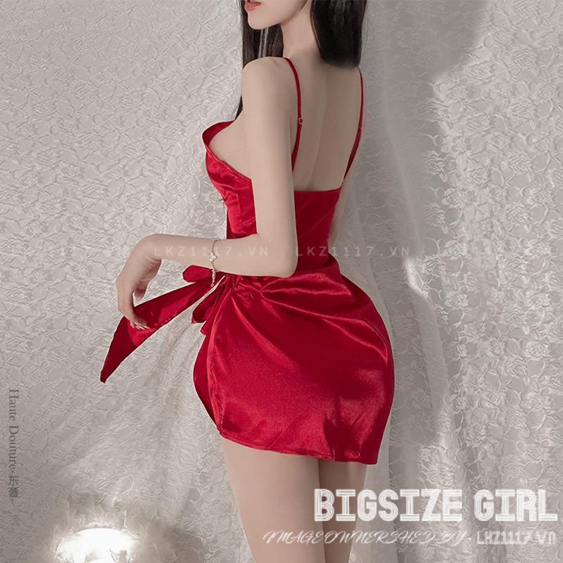 Váy mặc nhà nữ Bigsize Đầm ngủ,Váy ngủ 2 dây lụa lạnh dáng suông mỏng cổ chữ v Sexy trắng mùa hè Phong cách Hàn Quốc Thời Trang đẹp