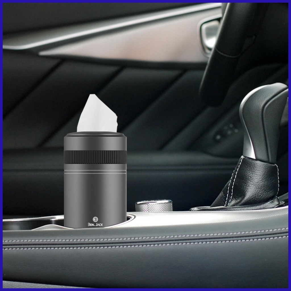 Giá Đỡ Hộp Khăn Giấy Bằng Hợp Kim Nhôm Hình Trụ Tròn Tiện Dụng Cho Xe Hơi