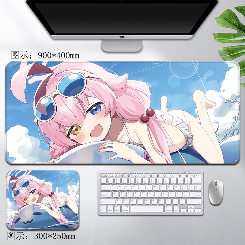 Takanashi Hoshino Mouse Pad Swimsuit Uncle Oversized Blue Archive Archive Anime Peripheral Locking Keyboard Desk Pad
