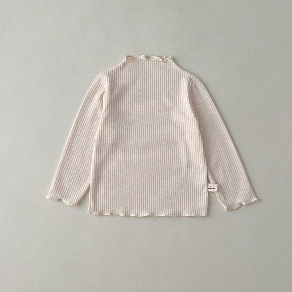 Áo Thun Tay Dài Cổ Cao Màu Trơn Phong Cách Hàn Quốc Thời Trang Mùa Thu Mới Cho Nữ