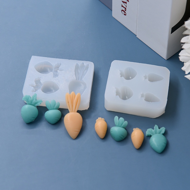 Khuôn Làm Bánh Chất Liệu Silicone Hình Củ Cà Rốt Dễ Thương