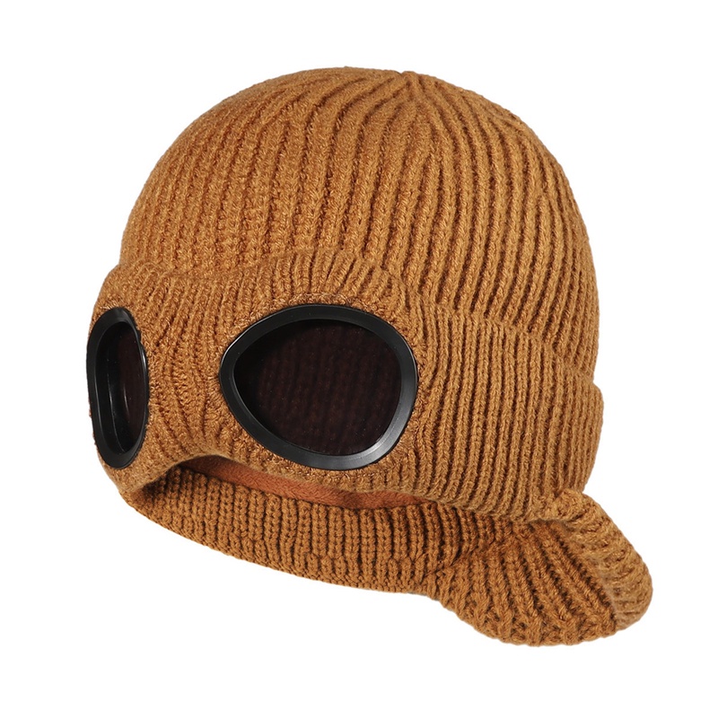 Fancysip Mũ Phi Công Dệt Kim Phối Lông Giữ Ấm Mùa Đông Phong Cách Hip Hop Đường Phố Cho Nam Và Nữ