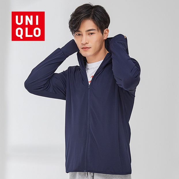 Áo Khoác Chống Nắng Uniqlo UPF50 + YKK Thoáng Khí Khô Nhanh Chống Mài Mòn Có Khóa Kéo Cho Nam