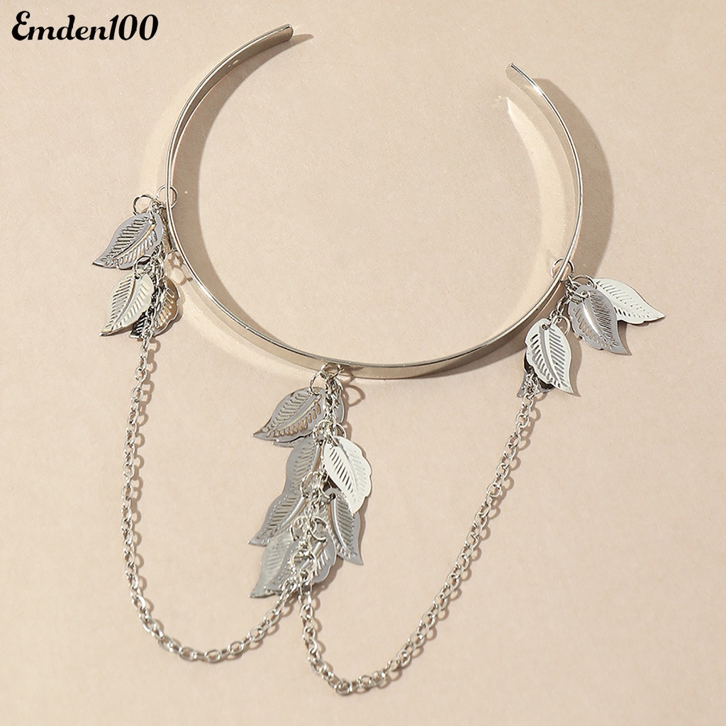 Vòng Đeo Cánh Tay Mở Điều Chỉnh Được Họa Tiết Lá Thời Trang Bohemian