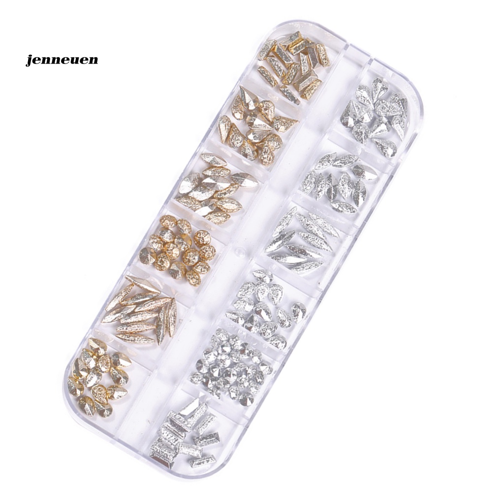 1 Hộp Phụ Kiện Trang Trí Móng Tay 3D 12 Ngăn Tiện Dụng
