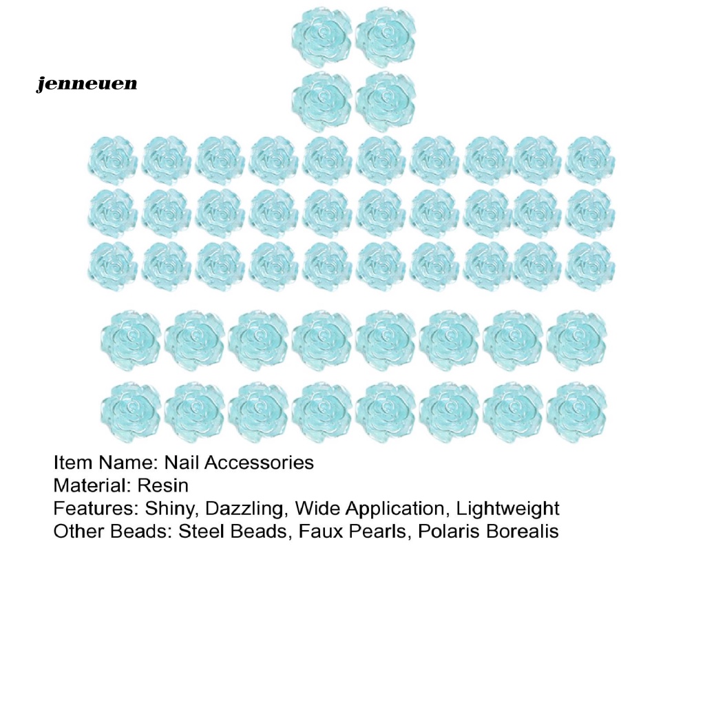 Bộ 50 Phụ Kiện Trang Trí Móng Tay Nghệ Thuật Mini Lấp Lánh