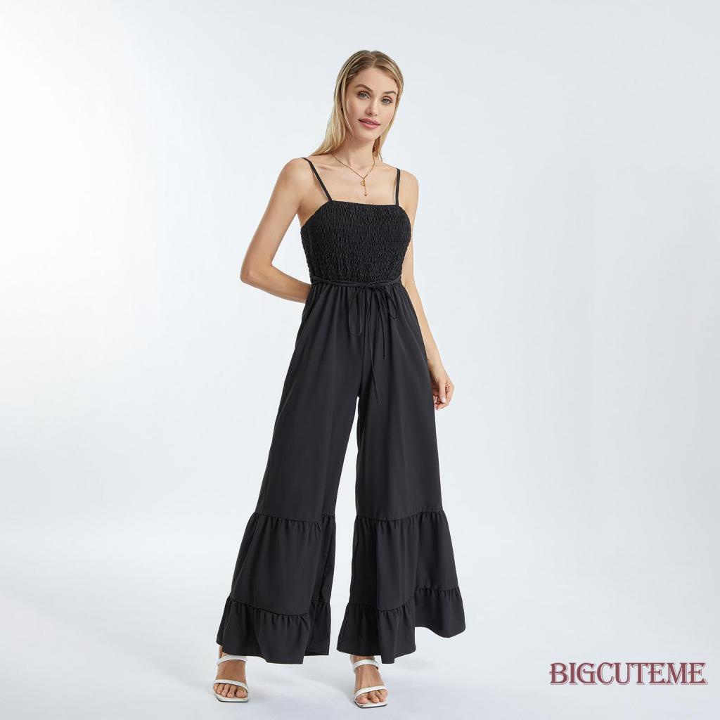 Bộ Áo Liền Quần Hai Dây Màu Sắc Thời Trang Mùa Hè Cho Nữ