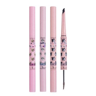 Flortte Eyebrow Tinted Eyebrow Gel lâu trôi không thấm nước dành cho người mới biết Lưỡi dao hai đầu Bút chì kẻ mày nhuộm Kem lông mày không bị nhòe Bút chì kẻ mày Trang điểm mắt