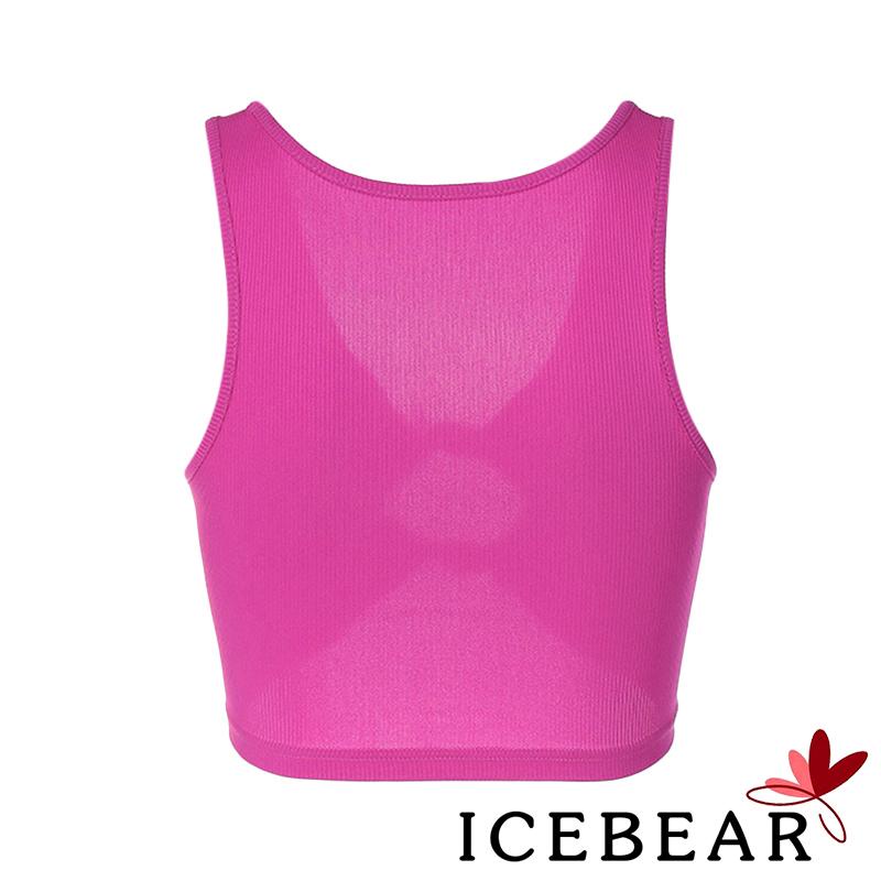 Áo Croptop Không Tay Cổ Chữ V Màu Sắc Đơn Giản Cho Nữ