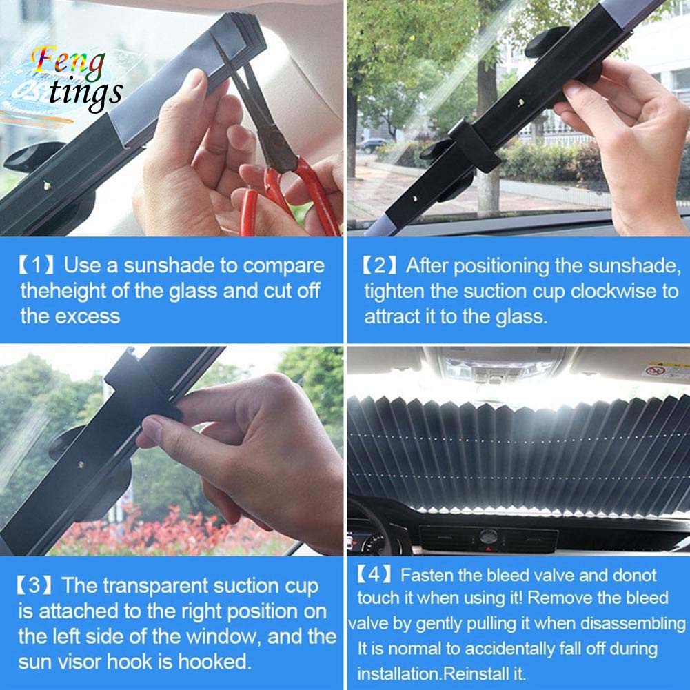 Tấm Che Nắng Cách Nhiệt Tự Động Cho Kính Chắn Gió Xe Hơi