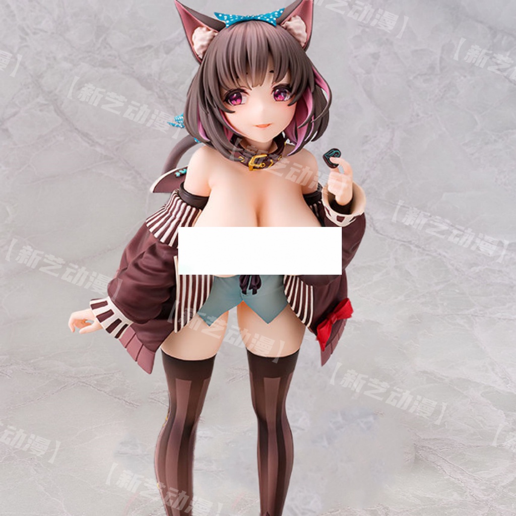 Mô Hình Nhân Vật Cô Gái Tai Mèo Hai Chiều Dễ Thương Để Bàn Trang Trí