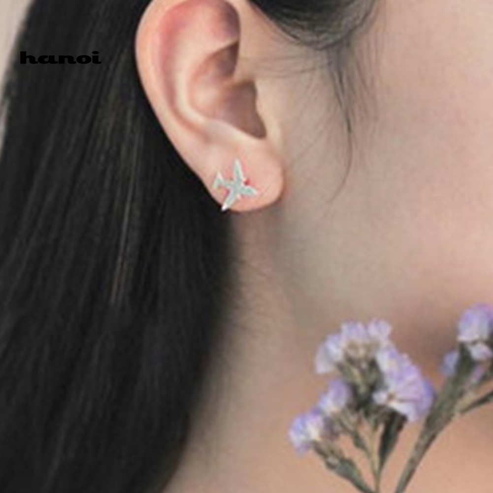 Khuyên Tai Bạc Hình Máy Bay Độc Đáo Cho Nữ
