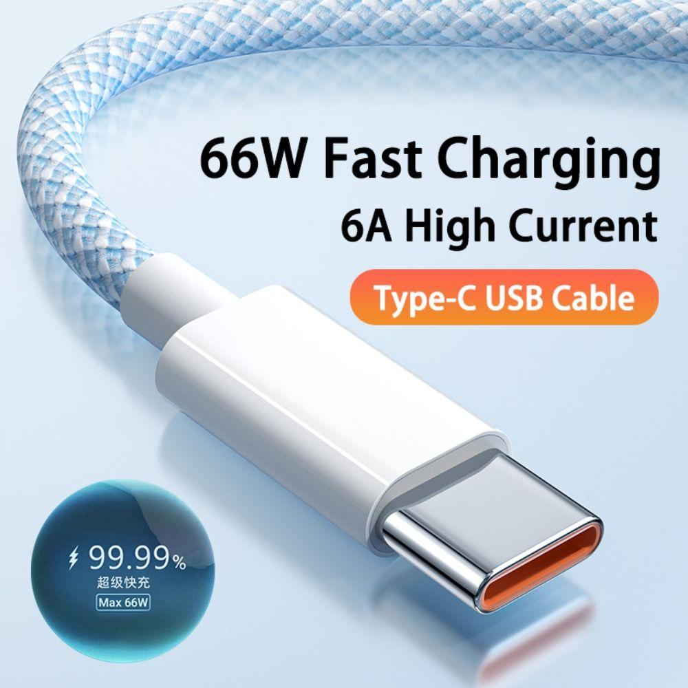 Dây Cáp Sạc Nhanh 66W 66W 6A Mềm Mại Nhiều Màu Dành Cho Điện Thoại Di Động