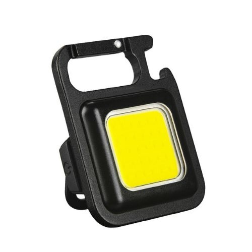 Đèn Pin siêu sáng Mini COB - Đèn móc khóa đa năng, mở nắp chai, tích điệp và nhấp nháy, sạc qua USB Coolcampshop