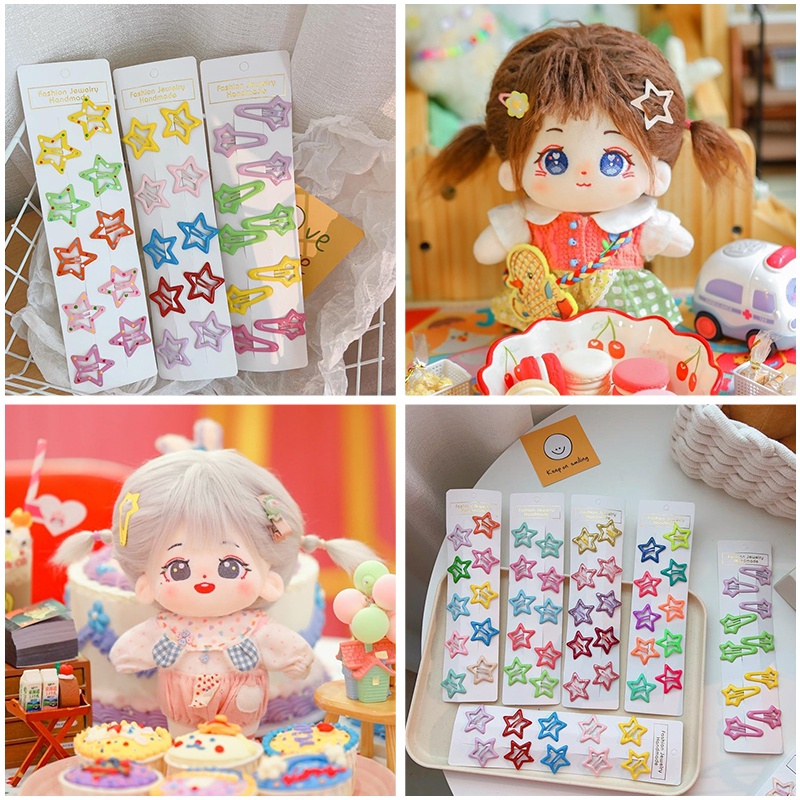 Set 10 Kẹp Tóc Hình Ngôi Sao Năm Cánh Dễ Thương Cho Bé Gái